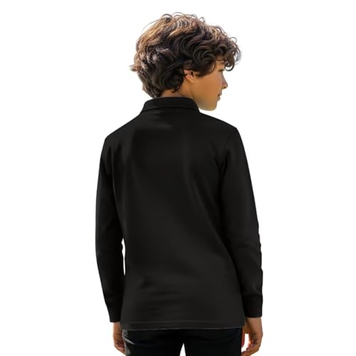 Boys Halloween Golf Shirts 3-16 Years Kids Fall Button Long Sleeve Sport Outfit Novelty Holiday Party Clothes2