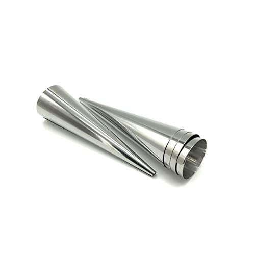 GRIRIW 18pcs Stainless Steel Cream Horn Molds Reusable Pastry Baking Tools for Croissants and Desserts Cone Forms for Home Baking