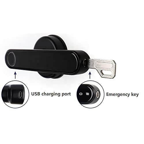 cerradura inteligente, Manija de puerta con huella dactilar y teclado Bluetooth, cerradura combinación control acceso sin llave for casa, hotel oficina