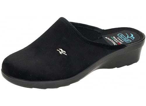 Fly Flot Zuecos para Mujer 330033, Talla:40 EU, Color:Negro