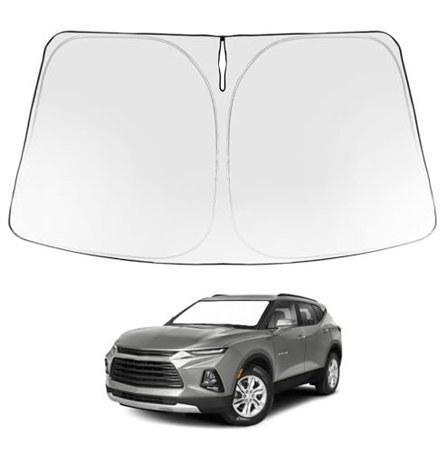 Image of Proadsy Windshield Sun Shade for Chevrolet Blazer 2019-2025 2026 Foldable Front Sunshade Protector Sun Visor Blocks UV Rays Keep Car Cooler