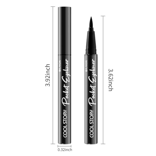 Set de 3 delineadores líquidos waterproof negro y marrón miniatura 7