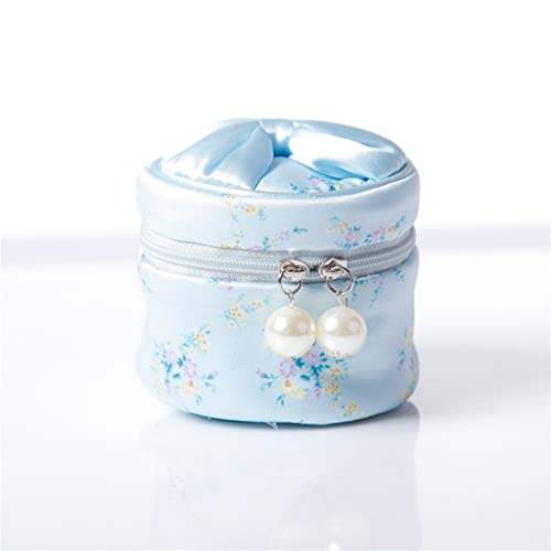 Boîte de rangement en tissu raffiné pour bagues et colliers
