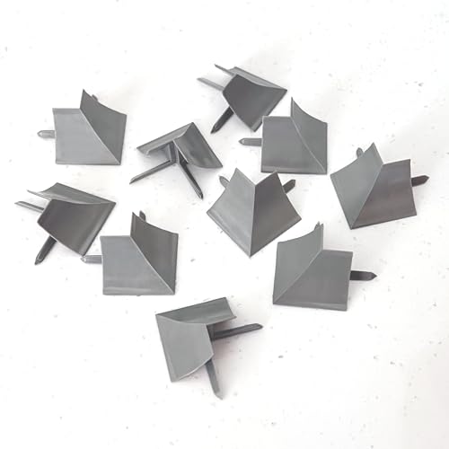 Image of InstaTrim Outside Corners - 10 Gray 1 /2 inch Wide Trim Outside Corner Pieces - Trim for Outside Corners - Paintable | Ten paintable gray outside-corner caps finish external joints on matching 1 /2 in InstaTrim flexible trim home installations.