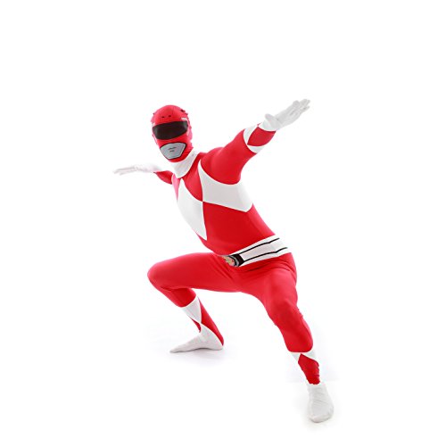 Morphsuits Power Ranger Costume - Adult Red Ranger Suit, Men's L - Polyester