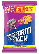 Transform- A-Snack Crisps, 56g x 18 Sharing Bags (Saucy BBQ)