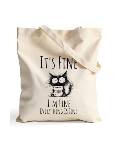 Image of Aesthetic Canvas Tote Bag for Women with Magnetic Buckle and Zipper Inner Pocket