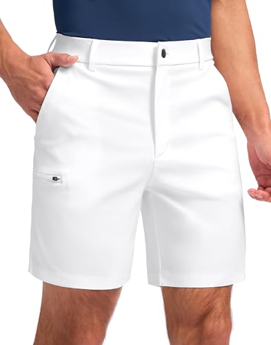 Pudolla Men's Casual Shorts 7/9 Inch Golf Shorts Stretch Dress Work...