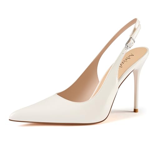 Image of Adrizzlein Slingback Heels for Women Stiletto High Heels Pumps