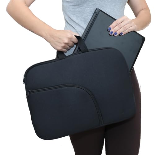 Capa Case Pasta Para Notebook 15,6 Polegadas Preta Com Bolso EXTERNO