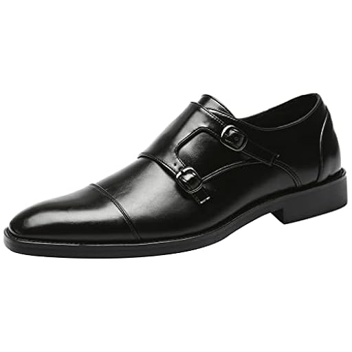 ANUFER Hidalgo Elegante Puntera Formal Doble Hebilla Zapatos de Vestir de Monje Negro SN070533 EU43 | Ya disponible en tu tienda friki favorita! En mundofriki.es!