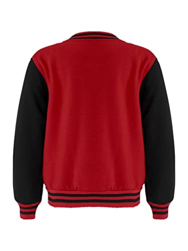 TiaoBug Kids Girls Boys Bomber Jacket Long Sleeves Baseball Uniform Jacket Athletic Cardigan Sweatshirt School Coat2