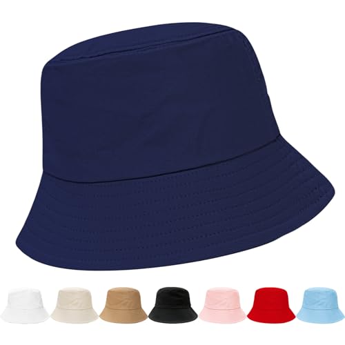 Image of NPQQUAN Bucket Hats for Men Women Packable Foldable Sun Hats for Women Beach Travel Cap