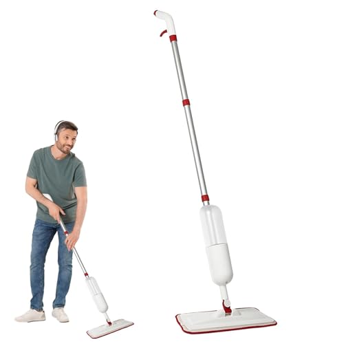 Joberio Trapeador en Aerosol para Pisos, Trapeador en Aerosol - Trapeadores húmedos de Microfibra para Limpieza de Pisos - Trapeador seco y húmedo con rociador de Agua, trapeador Limpiador para
