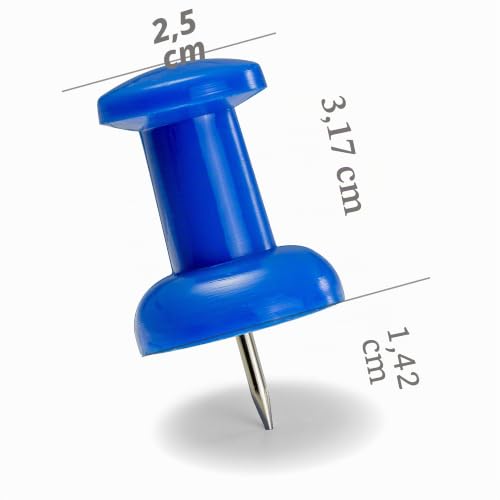 Pasadores gigantes de 1-1/2 pulgadas Officemate, tubo con 12 piezas de colores surtidos 2