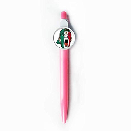 Stylo à bille rétractable bleu anti-tache avec motif masque du Mexique