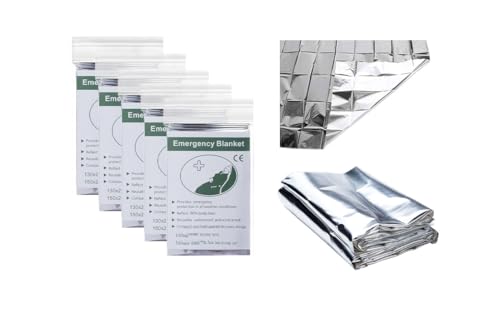 Lauroo Notfall-Rettungsdecke 160x210cm 5 Stück