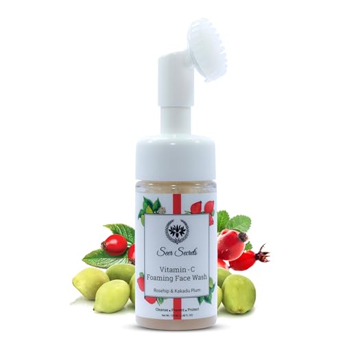 Image of Seer Secrets Vitamin Foaming Face Wash Brightening face,Vitamin C for Clean Clear & Bright Skin | No Parabens & Sulphates | Vegan & Cruelty Free All Skin Type 120 ml