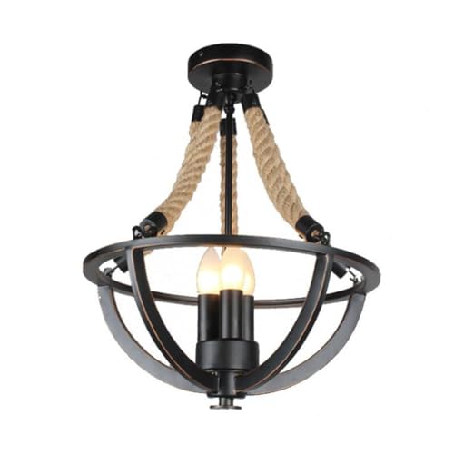 Lustre de plafond suspendu rustique pour îlot de cuisine et bar rétro