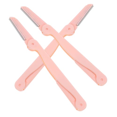 MUSISALY 3 Stainless Steel Eyebrow Razor Set Portable Trimmer for Women Double-Headed Abs Steel Material Easy to Clean Travel-Friendly Makeup Tool