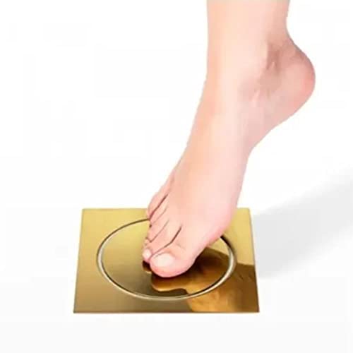 Ralo Click Prizi 10x10cm Dourado Quadrado