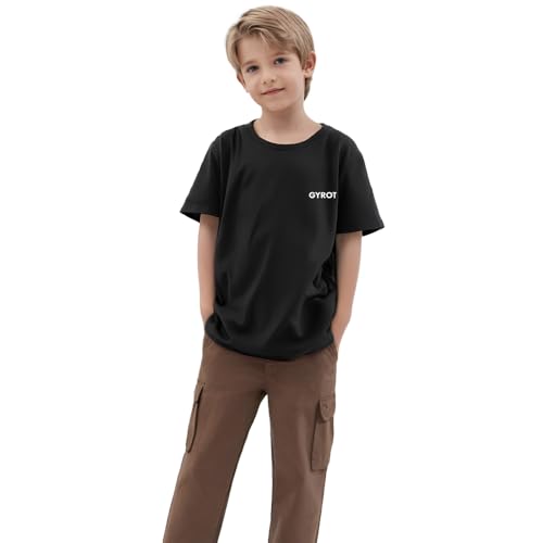 Kids T-Shirts Short Sleeve Cotton Plain Top Tees Boy & Girl Unisex Toddler Children3