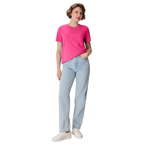 Image of Hanes Women's Perfect-T Crewneck T-Shirt, Lightweight Cotton Short Sleeve Tee for Women