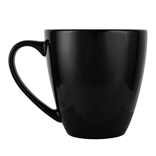 Taza de café grande cerámica 39oz con asa negra