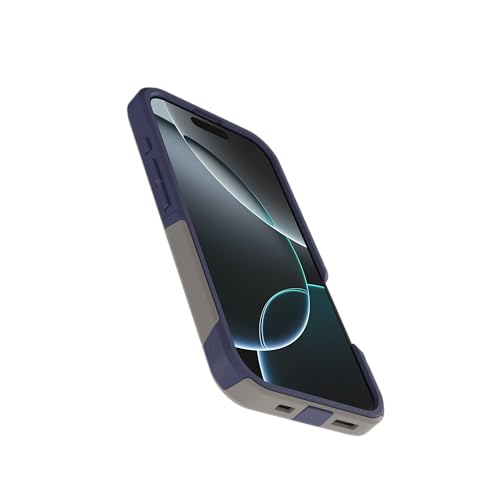 Image of OtterBox iPhone 16 Pro (Only) - Commuter Series MagSafe Case - Fogbound Blue (Grey & Blue) - Built-in Magnets - Slim & Tough - Pocket-Friendly - with Port Protection