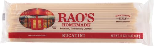 Miniatura 3 de Rao's Pasta Bucatini casera, 16 onzas, elaborada tradicionalmente, calidad premium, a partir de harina de sémola dura, troquelada de bronce