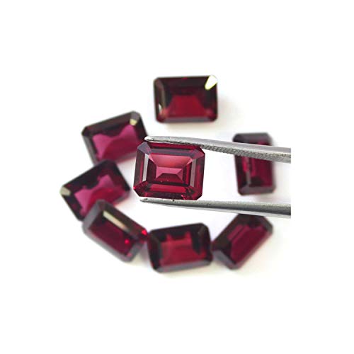 Grenat rhodolite 9x7mm octogone calibré pour sertissage et réparation
