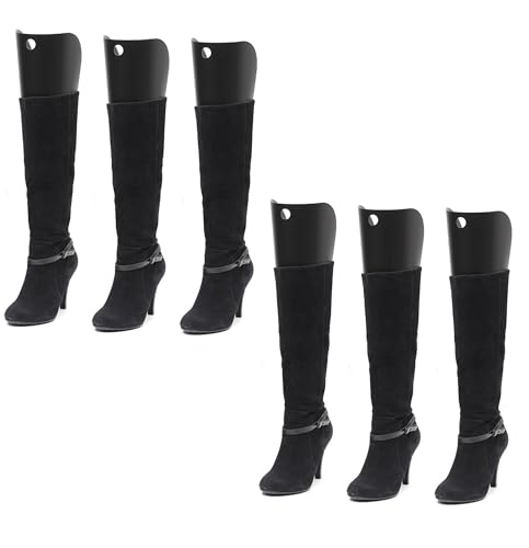 3 Paar Stiefelspanner [24x22cm] - Form Einsätze | Hoch Stiefel Stütze für Damen und Herren Schuhe Farbe - schwarz | Schuhspanner | Stiefeldehner | Schaftformer für Leder- und Textilstiefel geeignet