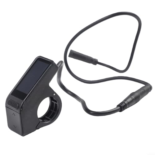 Glewi Pantalla LCD para bicicleta eléctrica SW102 para Bafang para motor BBS01 02, velocímetro impermeable con puerto U-Art que muestra viaje de velocidad y batería