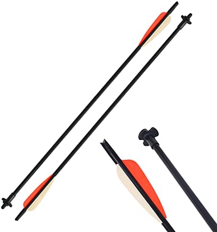 FDHW 24" Archery Crossbow Release Bolts Crossbow Decocking System Arrows with 4" Rubber Vanes Crossbow Accessories 2 Pack