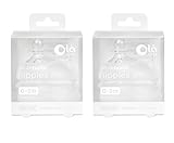 Olababy Gentle Bottle Silicone Replacement Nipple Set of 4 (0-3 Months/ Slow Flow)