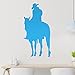 Kiwistar Cowboy Pared Adhesivo en 6 tamaños –  – Vinilos Wall Sticker, 53_Hellblau, 234 x 120 cm