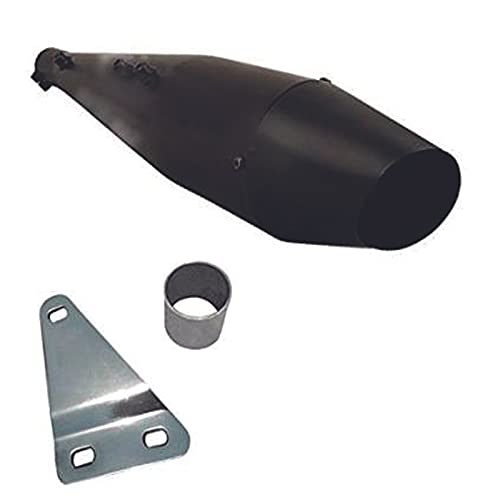 NEW RIDER Bike 30M Silencer Exhaust Glasswool Dolphin Black Bullet Filter Exhaust With Zed Clamp & Bush for Royal Enfield Bullet Classic 350-image-41
