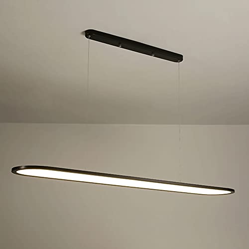 Suspension LED cuisine moderne 100CM bar linéaire noir