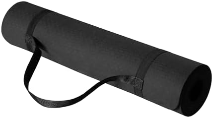 Amazon Basics 1/4 Inch Thick TPE Exercise Yoga Mat with Carrying ...