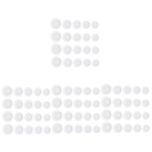 Cabilock 4sets 20pcs Piggy Bank Bottom Plugs Multi Stoppers for Plaster Dolls Saving Boxes Prevent Coin Spillage Edges for Various Applications 20pcs*4