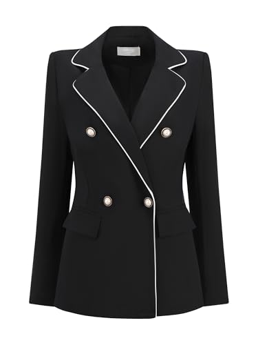 Women's Double Breasted Work Blazer Business 2025 Casual Suit Jacket