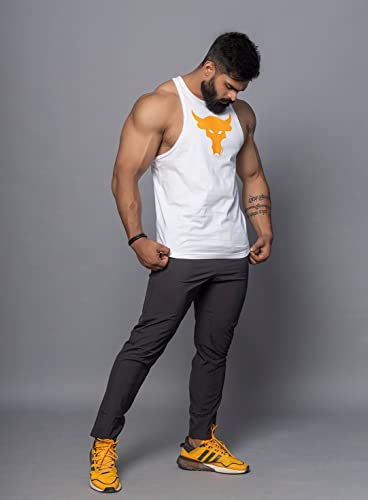 JUARI BE A GENTLEMAN Men's Cotton Regular Fit, Sleeveless, Stringer Y Back Tank Tops Look