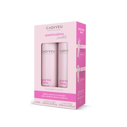 Kit de Limpeza Homecare Shampoo e Condicionador, Rosa Quartzo, Cadiveu Essentials, 500 ml, 2 unidades