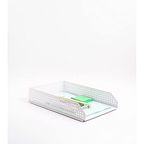 Oikos - Porta Documentos Empilhável de Metal para Mesa Ofício