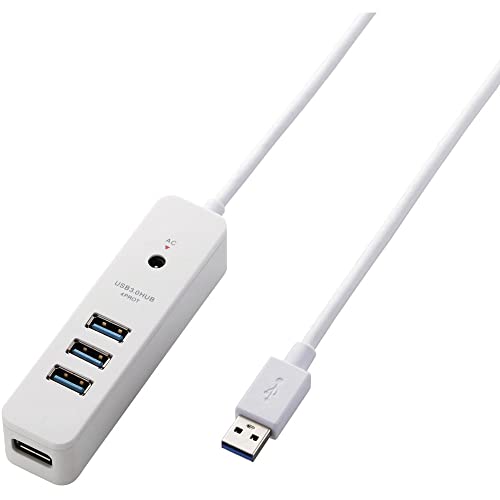 エレコム　USB3.0対応個別スイッチ付　4ポートUSBハブ　AC付　マグネット 楽天市場】エレコム 4ポート USBハブ USB 3.0 対応 個別スイッチ付き