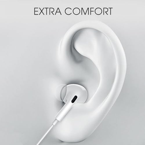 Image of Candytech HF-24 Wired Type C Earphones with in Line HD Mic, Powerful Audio, 14.2mm Driver, Unique Earbuds Design, TPE Anti Tangle Wire, in line Controls, Wide Compatibility(White)