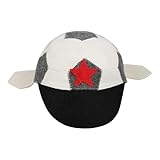 GMMH Einzigartiger Saunahut aus Wollfilz, Fußball 1535, Saunamütze mit witzigen Motiven für Damen und Herren, Filz Kopfschutz Saunakappe Filzkappe Mütze Filzhut Kappe Sauna, Finnische Sauna