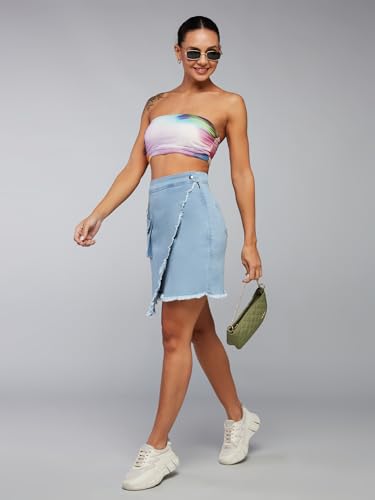 Image of Dolce Crudo Women's Regular High Rise Stretchable Denim Shorts