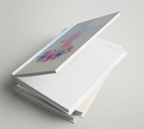 Image of AccuPrints Hard Bound Paper Notebook|Compact Size A5 (8.25 x 5.7)|200 Pages, 80 gsm|Flat Opening Hardbound Sky Blue Unicorn diary-01