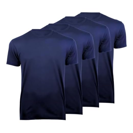 Kit 4 Camisetas Masculinas Básicas Conforto Lisas Poliéster Premium (BR, Alfa, M, Regular, Azul)